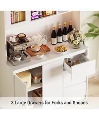 gaomon Modern Shoe Bench for Entryway Storage Bench with Fluted Door Wooden Shoe Cabinet for Foyer