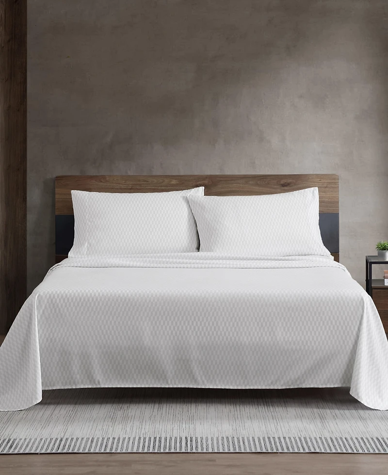 Kenneth Cole New York Wavy Checker Microfiber 4-Pc. Sheet Set