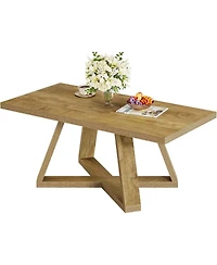 Tribesigns 47.2" Rectangle Coffee Table for Living Room, Farmhouse Style