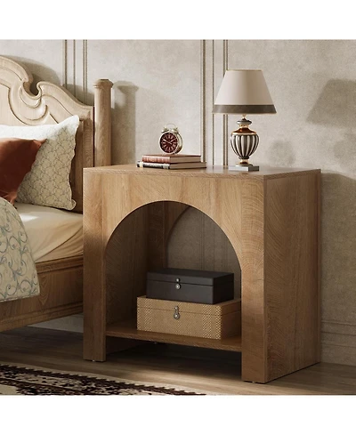 Tribesigns Nightstand with Storage, Large Bed Side Table for Bedroom, 1PCS