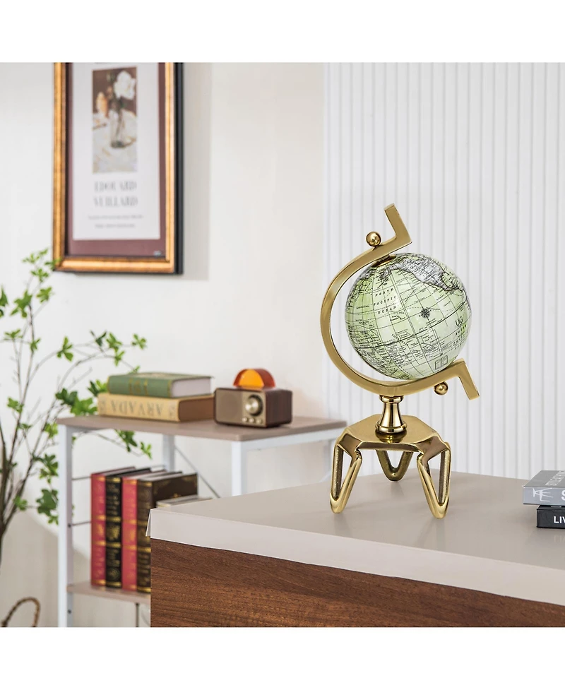 Hongge Educational Geographic World Globe with Triangle Metal Stand