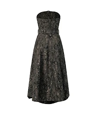 Ivonne Women's Fantasy Denim Midi Strapless Dress