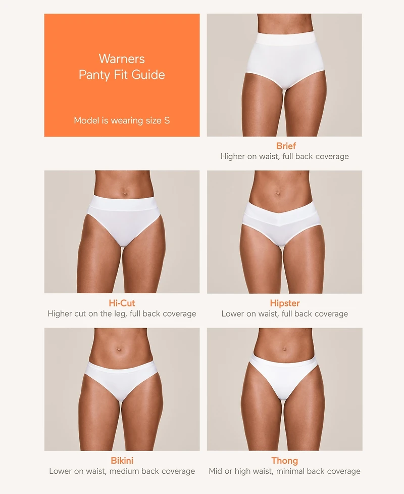 Warner's Women's So Stretchy Good Perfect Fit Hipster Panty WRW253HP14J