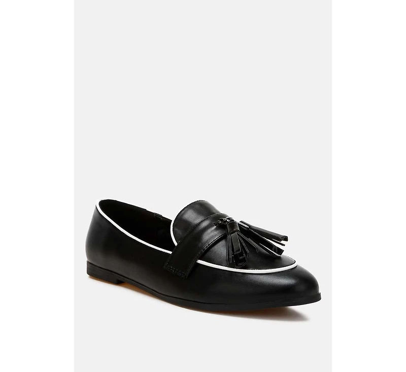 Mythos Dual Tone Tassel Loafers