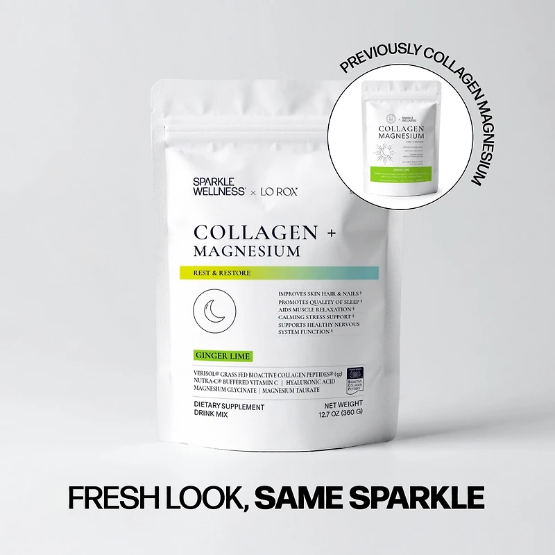 Collagen Magnesium Rest + Restore [30 Serves] Verisol Bioactive Peptides, Glycinate & Taurate Salts | Calming Beauty Routine