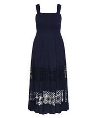 City Chic Plus By The Beach Crochet Maxi Dress