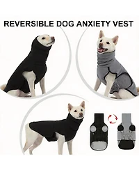 Aronkl Reversible Dog Anxiety Vest with Hood for Calming and Comfort