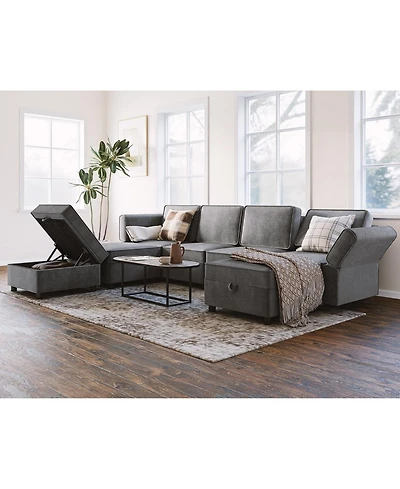 gaomon Sectional Sofa, U Shape Sectional Couch, 7 Person Sectional Sofa with Double Chaise Longue for Living Room Furniture