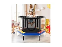 Hongge Small Toddler Recreational Trampoline with Safety Enclosure Net-Colorful