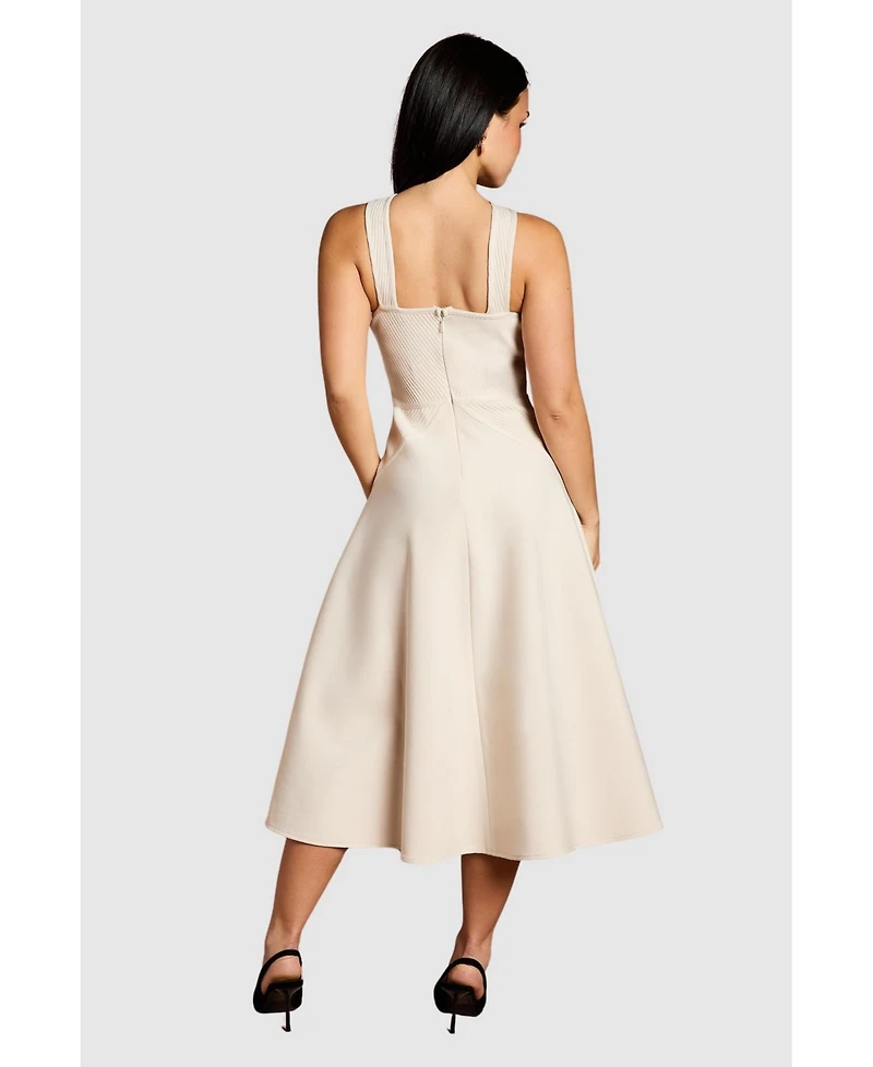 Coast Women's Petite Bandage Cross Neck Midi Dress