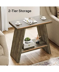 Tribesigns Solid Wood End Table for Living Room