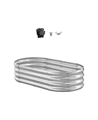 Slickblue Outdoor Metal Raised Bed for Vegetables & Flowers