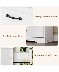 gaomon Farmhouse 5 Drawers Dresser for Bedroom, 44'' Tall Chest of Drawer