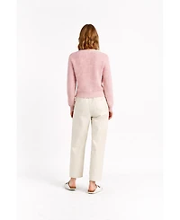 Chinti & Parker Women's and Cotton Snoopy Crochet Peekabo Cardigan