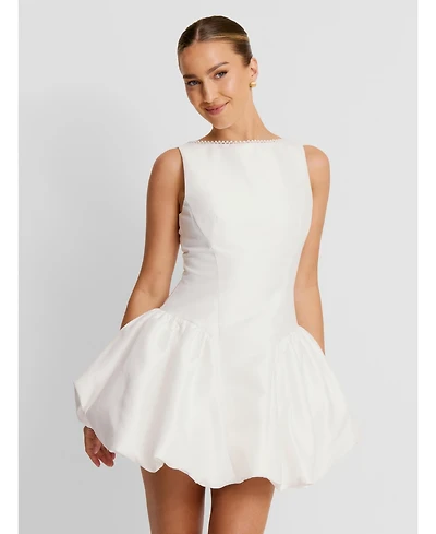 Six Stories Women's Sleeveless Bubble Hem Mini Dress