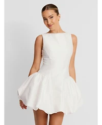 Six Stories Women's Sleeveless Bubble Hem Mini Dress