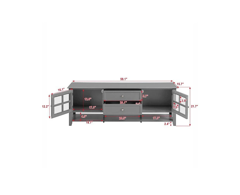sumyeg Tv Stand for Tvs up to 60", TV Cabinet with Modern Design, Media Console for Living Room, Bedroom