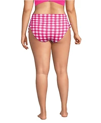 Lands' End Plus Pique High Waisted Adjustable Bikini Bottoms