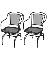 Slickblue Set of 2 Outdoor Rocking Chairs with Mesh Seat