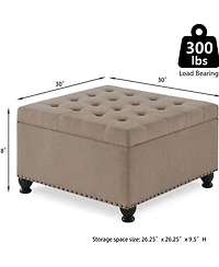 Rainsken Square Storage Ottoman
