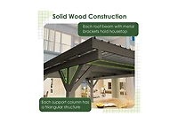 Aecojoy Wooden Gazebo Pavilion Carport