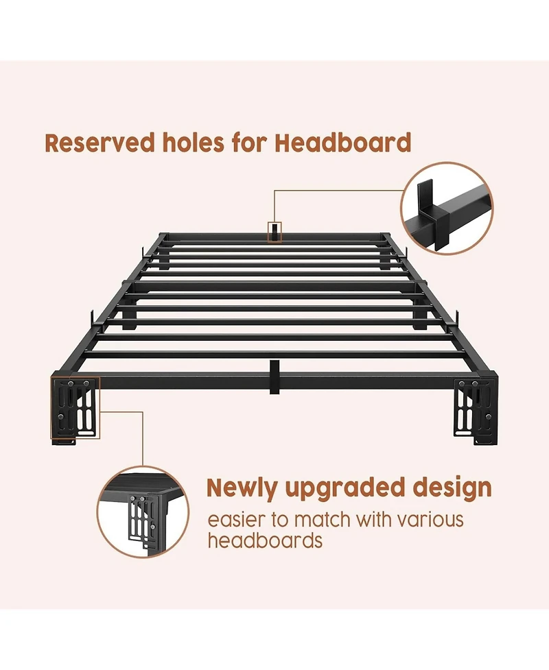 gaomon 8 Inch Metal Platform, No Screws Needed, No Box Spring Needed, Heavy Duty, 800 Lbs Capacity, Tool-Free Assembly.