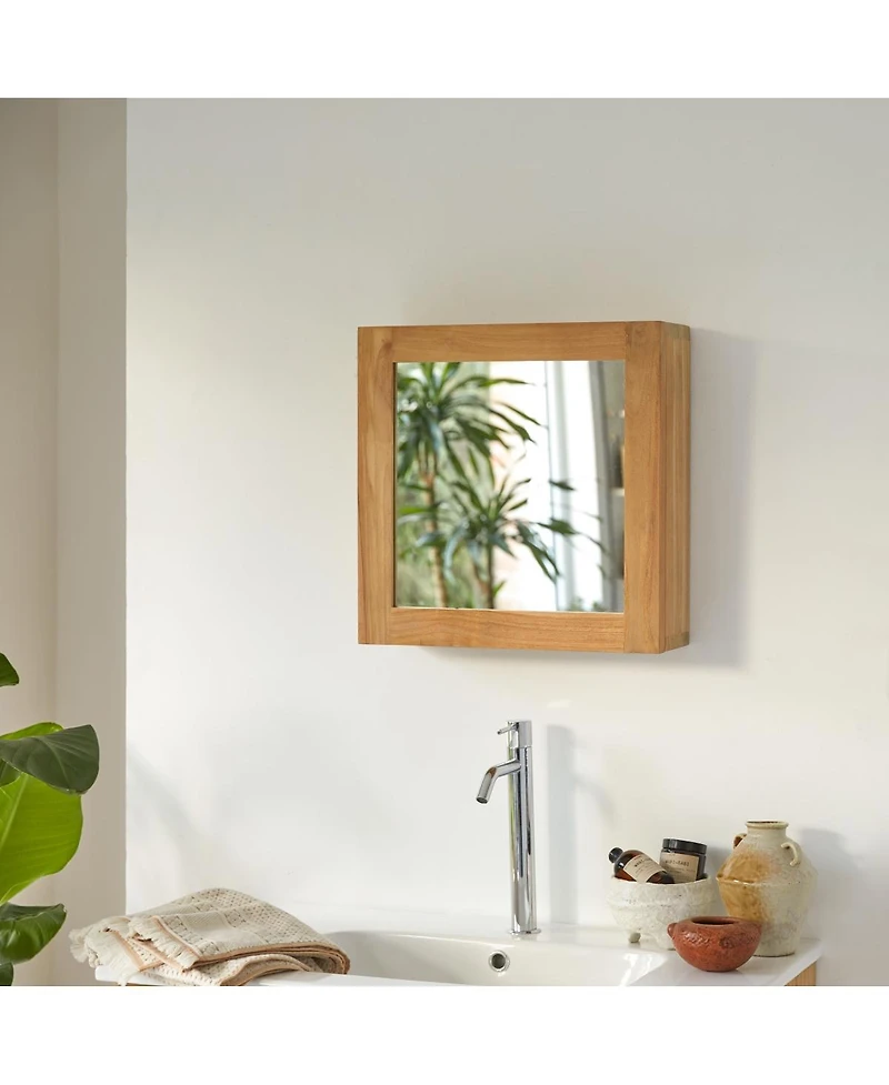Tikamoon Jill 43 Wooden Bathroom Cabinet in Teak