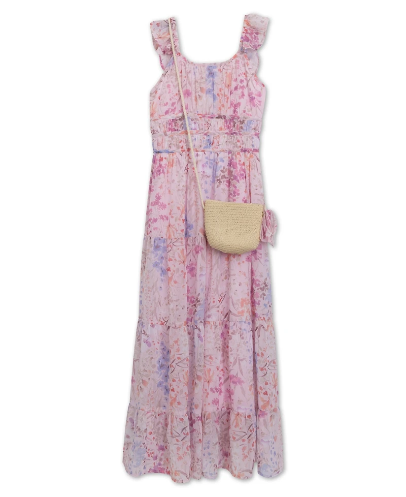 Speechless Girls' 7-16 Sleeveless Square Neck Pull-On Dress