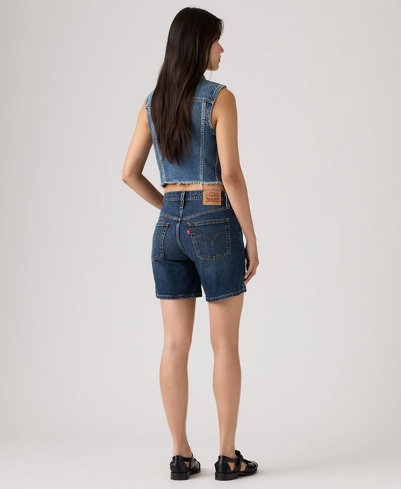 Levi's 501 Mid-Thigh High Rise Straight Fit Denim Shorts