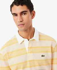 Lacoste Men's Relaxed-Fit Striped Piqu Rugby Polo Shirt