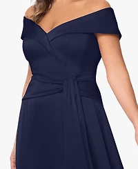 Xscape Plus Off-The-Shoulder A-Line Gown