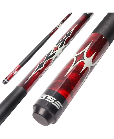 Gse Games & Sports Expert 58" 2-Piece Red Canadian Maple Hardwood Billiard Pool Cue Stick for Men/Women