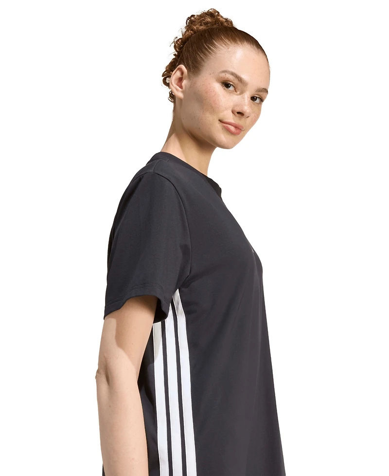 adidas Women's 3-Stripes Crewneck T-Shirt Dress