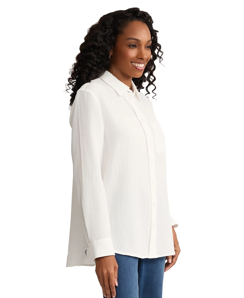 Jones New York Women's Long-Sleeve Button Down Shirt
