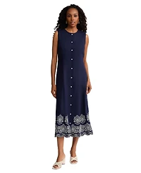 Jones New York Women's Crewneck Midi Dress