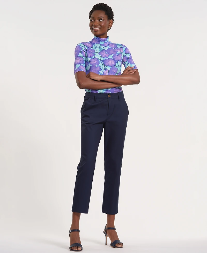 Isaac Mizrahi Women's Straight-Leg Ankle-Length Pants