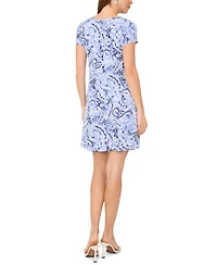 Msk Women's Short-Sleeve Crewneck Dress