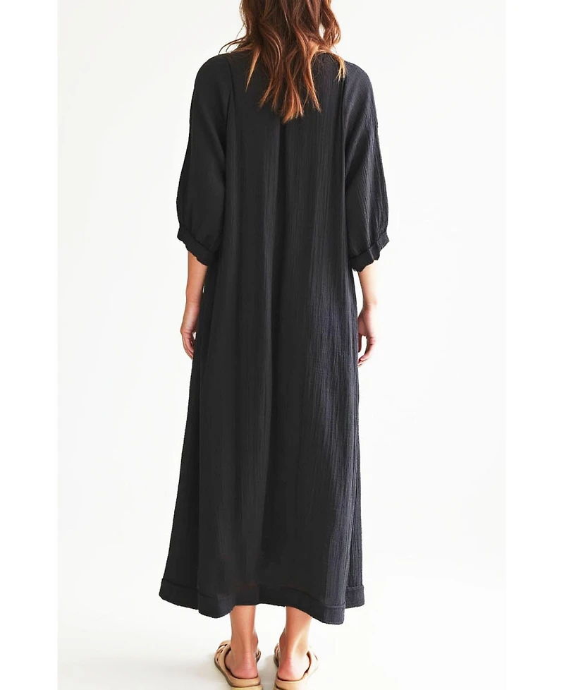 Ocean+Main Women's Gauze Dress with Pockets