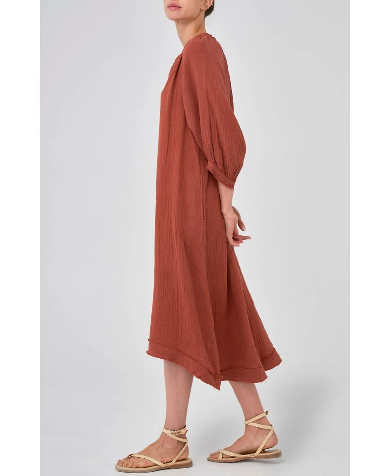 Ocean+Main Women's Gauze Dress with Pockets