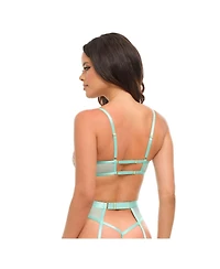 Oh La Cheri Women's Adaline Embroidered Bra Set