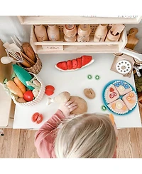 Haba Roast Chicken Soft Play Food, Pretend Play Toys for Kids Kitchen, 5-Piece Food Toys Set from Quality Fabric with Detachable Sections, Ages 3+