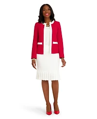 Kasper Women's Pull-On Pleated Hem Skirt