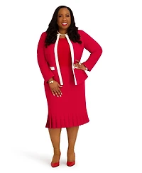 Kasper Women's Pull-On Pleated Hem Skirt