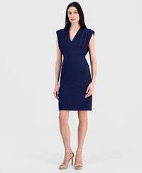 Anne Klein Women's Pleated-Bodice Sheath Dress