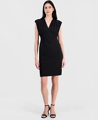 Anne Klein Women's Pleated-Bodice Sheath Dress
