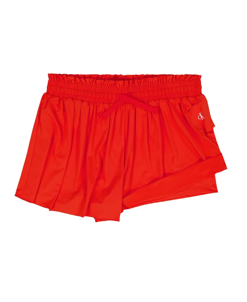 Calvin Klein Girls' 7-16 Smocked Waist Pull-On Tech Shorts