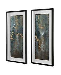Uttermost Glimmering Agate Framed Prints, Set of 2