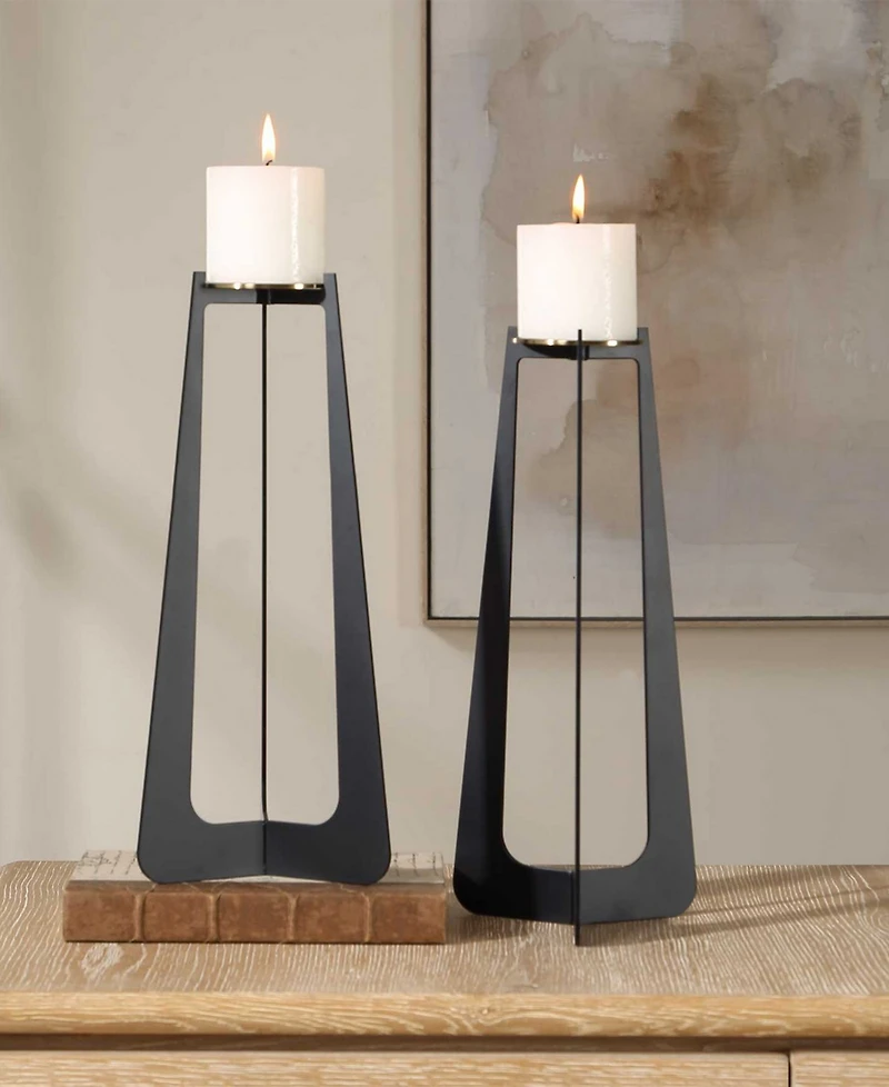 Uttermost Columnar Candleholders, Set of 2