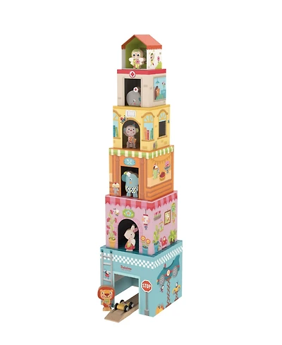 Bababoo and friends Tower House Stacking Game
