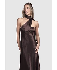 Coast Women's Satin Scarf Detail Maxi Bridesmaid Dress